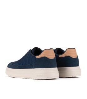 Qilian navy blue sneakers for men - Yumas Footwear.