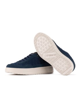 Qilian navy blue sneakers for men - Yumas Footwear.