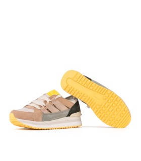 Cinzia open sneakers for women in sand color - Yumas Official.