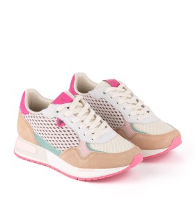 Sneakers Donia en color arena para mujer- Yumas Footwear.