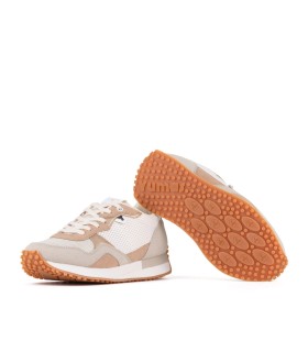 Baskets femme Fiorella beige - Yumas Official.