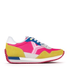 Sneakers fucsia para mujer, modelo Ambra- Yumas Footwear.