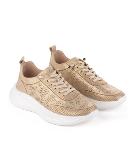 Snekaers for women microlight Fiamina gold - Yumas Official.