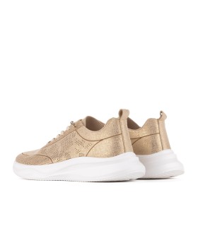 Snekaers for women microlight Fiamina gold - Yumas Official.