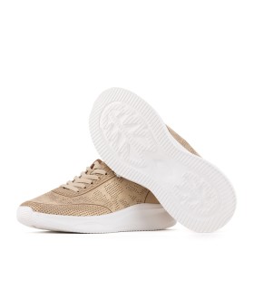 Snekaers for women microlight Fiamina gold - Yumas Official.