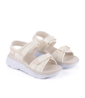 Sandalia Orazia en color beige para mujer- Yumas Oficial.