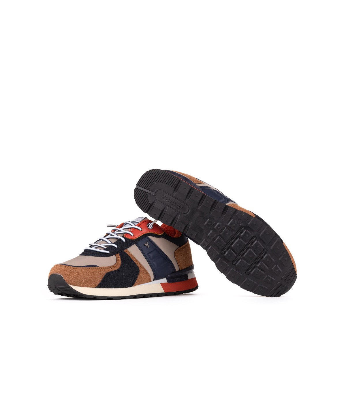 Oasis casual sneakers for men in leather color - Yumas.