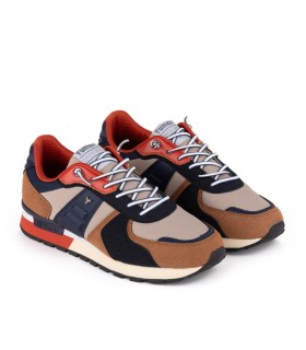 Zapatillas Oasis tipo casual para hombre color cuero- Yumas.
