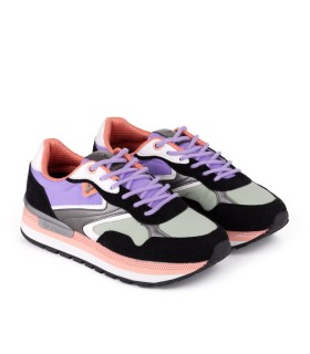 Lässige Sneakers für Damen in lila-schwarzer Farbe - Yumas Footwear.