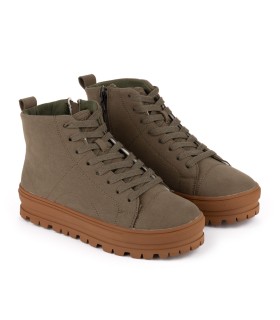 Botas Eurythmics caqui estilo casual para mujer- Yumas Footwear.