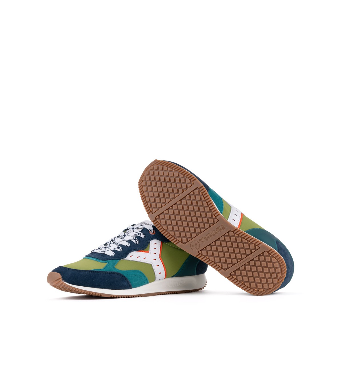 Green sneakers for men, Gibson model - Yumas Footwear.