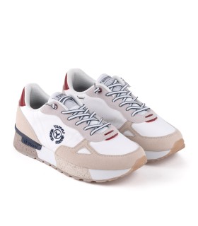 Zapatillas blancas hombre Leonardo tipo casual-Yumas Oficial.