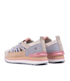 Baskets Gadot pour femme en beige - Yumas Footwear.