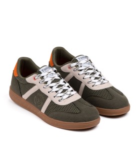Baskets Liam pour homme kaki - Yumas Footwear.