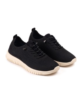 Baskets microlight noires Clint pour hommes - Yumas Footwear.