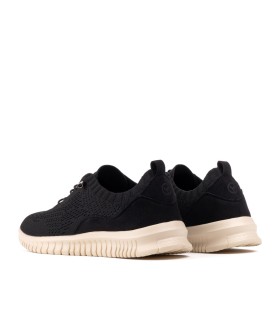 Baskets microlight noires Clint pour hommes - Yumas Footwear.